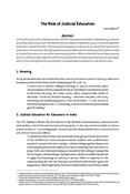 The Role of Judicial Education / Oberai, Geeta in NJA Law Journal (v. 2 : 1 Jan 2008 - Dec 2008)