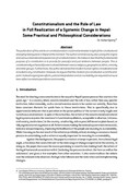 Constitutionalism and the Rule of Law in Full Realization of a Systemic Change in Nepal: Some Practical and Philosophical Considerations / Upreti, Kishor in NJA Law Journal (v. 2 : 1 Jan 2008 - Dec 20