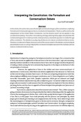 Interpreting the Constitution: the Formalism and Contextualism Debate / Khatiwada, Apurba in NJA Law Journal (v. 2 : 1 Jan 2008 - Dec 2008)