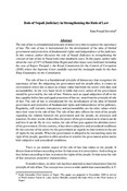 Role of Nepali Judiciary in Strengthening the Rule of Law / Shrestha, Ram Prasad in NJA Law Journal (v. 3 : 1 Jan 2009 - Dec 2009)