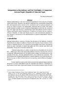 Independence of the Judiciary and Fair Trial Rights: A Comparison between People’s Republic of China and Nepal / Kunwar, Tek Narayan in NJA Law Journal (v. 3 : 1 Jan 2009 - Dec 2009)