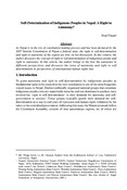 Self-Determination of Indigenous Peoples in Nepal: A Right to Autonomy? / Thapa, Rom in NJA Law Journal (v. 3 : 1 Jan 2009 - Dec 2009)