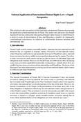 National Application of International Human Rights Law: A Nepali Perspective / Chapagain, Raju Prasad in NJA Law Journal (v. 3 : 1 Jan 2009 - Dec 2009)