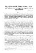 Ensuring Accountability - The Role of Judges, Lawyers and Prosecutors and the Duty to Investigate in Order to Bring to Justice / Regmi, Khil Raj in NJA Law Journal (v. 4 : 1 Jan 2010 - Dec 2010)